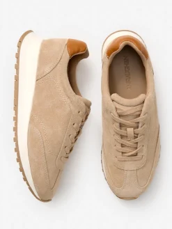 J.McLaughlin Agathe Suede Sneakers Neutral Discount