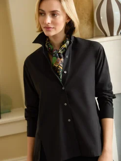 J.McLaughlin Alexis Shirt Black Clearance