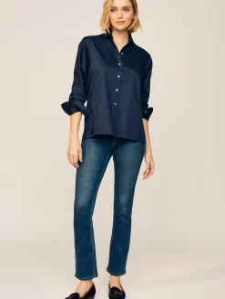 J.McLaughlin Alexis Shirt Navy Fashion