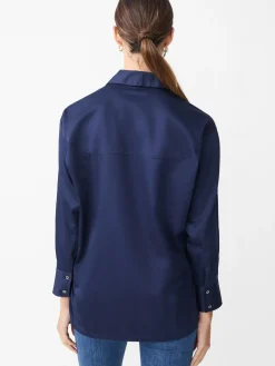 J.McLaughlin Alexis Shirt Navy Fashion
