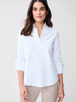 J.McLaughlin Alfie Tunic in Riptide Jacquard White Online