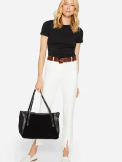 J.McLaughlin Allie Cap Sleeve Tee Black Hot