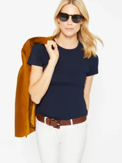 J.McLaughlin Allie Cap Sleeve Tee Navy Clearance