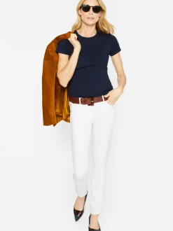 J.McLaughlin Allie Cap Sleeve Tee Navy Clearance
