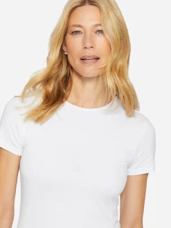 J.McLaughlin Allie Cap Sleeve Tee White New