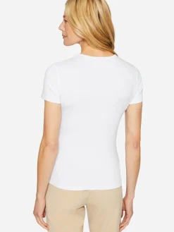 J.McLaughlin Allie Cap Sleeve Tee White New