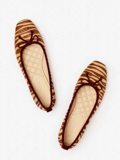 J.McLaughlin Anastasia Calf Hair Flats in Zebra Beechwood/Multi Best