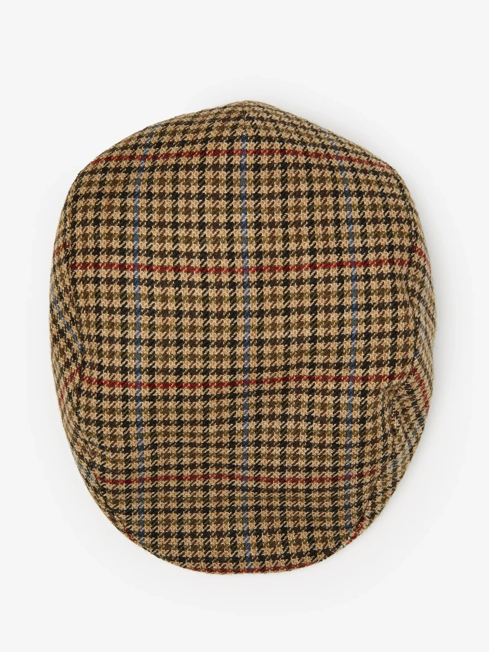 J.McLaughlin Andrew Driving Hat in Plaid Camel/Black Hot