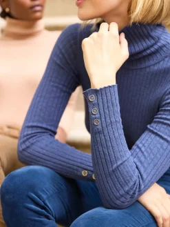 J.McLaughlin Arlette Turtleneck Denim Hot