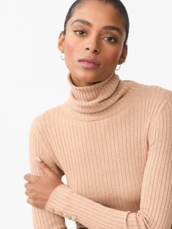 J.McLaughlin Arlette Turtleneck HeatherCamel Clearance