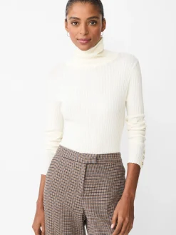 J.McLaughlin Arlette Turtleneck EgretWhite New