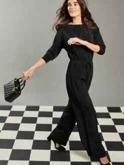 J.McLaughlin Bacall Silk Jumpsuit: RSVP x Steven Stolman Black Sale