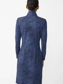 J.McLaughlin Bedford Dress in Ink Dot Navy/DarkBlue Sale
