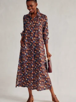 J.McLaughlin Belle Dress in Tiffany Bloom Burgundy/Blue Best