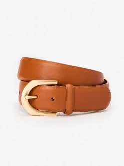 J.McLaughlin Bellport Leather Belt DarkVachetta Best