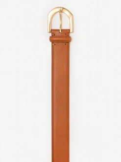 J.McLaughlin Bellport Leather Belt DarkVachetta Best