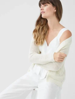 J.McLaughlin Bristol Cardigan EgretWhite Outlet