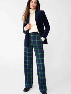J.McLaughlin Brock Pants in Regimental Plaid Navy/Green/Gold Outlet