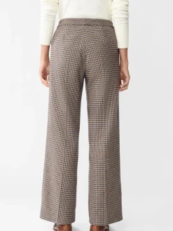 J.McLaughlin Broderick Pants in Houndstooth LightTan/Brown/Denim Best
