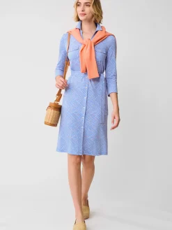 J.McLaughlin Brynn Dress in Volley White/Blue/Orange New