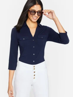 J.McLaughlin Brynn Lyford Jersey Shirt WinterNavy Hot