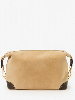 J.McLaughlin Butler Suede Dopp Kit Sand Hot