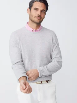 J.McLaughlin Caldwell Cashmere Sweater LightHeatherGray Fashion