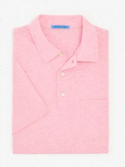 J.McLaughlin Callahan Cotton Polo HeatherPink Sale