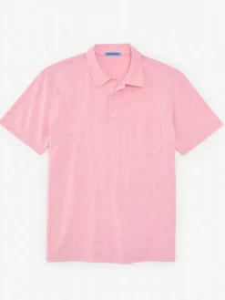 J.McLaughlin Callahan Cotton Polo HeatherPink Sale