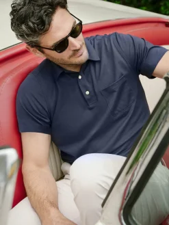 J.McLaughlin Callahan Cotton Polo Navy Online