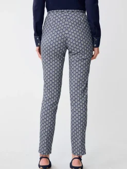 J.McLaughlin Calliope Pants in Folk Blooms Navy/OffWhite Sale