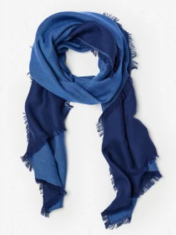 J.McLaughlin Carey Cashmere Scarf Navy/JMCBlue Clearance