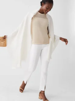 J.McLaughlin Carey Cashmere Scarf Ivory Sale