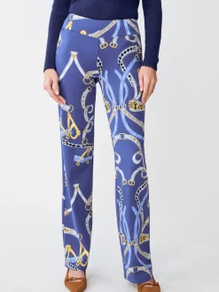 J.McLaughlin Carmel Pants in Chevalier Navy/LightBlue Fashion