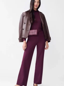J.McLaughlin Carter Pants Burgundy Hot
