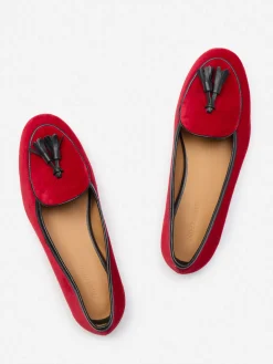 J.McLaughlin Cecily Velvet Loafers Red Outlet