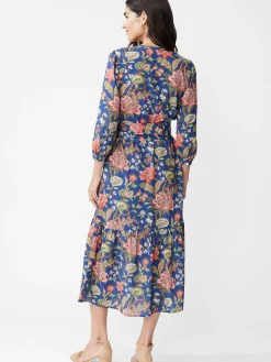 J.McLaughlin Cerina Dress in Baroque Bloom Navy/Multi Discount