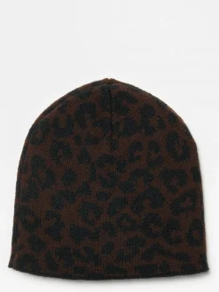 J.McLaughlin Cheetah Jacquard Hat Black/Brown Sale