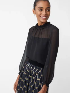 J.McLaughlin Clelia Blouse Black Discount