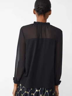 J.McLaughlin Clelia Blouse Black Discount