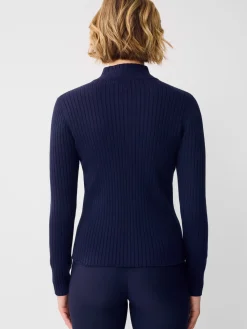 J.McLaughlin Clemence Zip Cardigan Navy Best