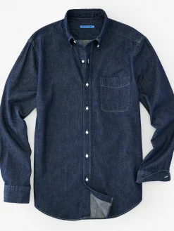 J.McLaughlin Collis Classic Fit Denim Shirt DarkDenim Discount
