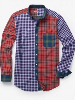 J.McLaughlin Collis Classic Fit Shirt in Plaid MultiColor New
