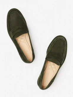 J.McLaughlin Concetta Suede Loafers ForestGreen New