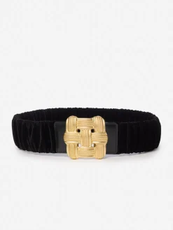 J.McLaughlin Daisy Velvet Belt Black Discount