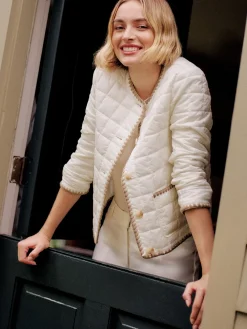 J.McLaughlin Danica Puffer Jacket EgretWhite Outlet