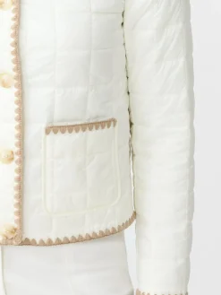 J.McLaughlin Danica Puffer Jacket EgretWhite Outlet