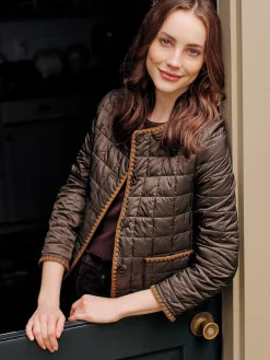 J.McLaughlin Danica Puffer Jacket DarkOlive Fashion