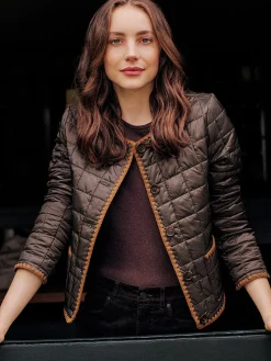 J.McLaughlin Danica Puffer Jacket DarkOlive Fashion