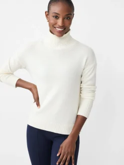 J.McLaughlin Dina Cashmere Turtleneck Ivory Best